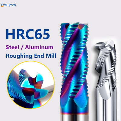 Carbide Roughing End Mill 4 Flutes CNC Milling Cutter Bits For Steel Metal 4mm To 20mm