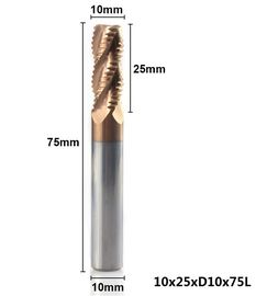 High Rigidity 4 - 20mm Diameter Roughing End Mill 3 Flutes CNC Router Bits