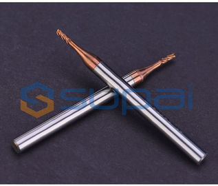 2 4 Flutes Micro Solid Tungsten Carbide Long Neck Flat Ball Nose End Mill For Milling Tiny Deep Hole