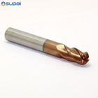HRC58 4 Flutes Ball Nose End Mill Metal Carving Milling Cutter Engraving For Copper Steel