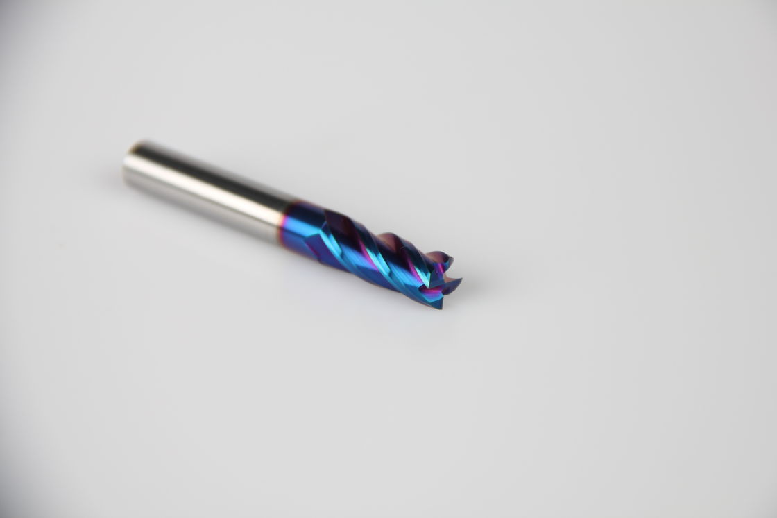 Black Blue Gold Coating Carbide End Mill 8mm 10mm Bull Nose With Corner Radius